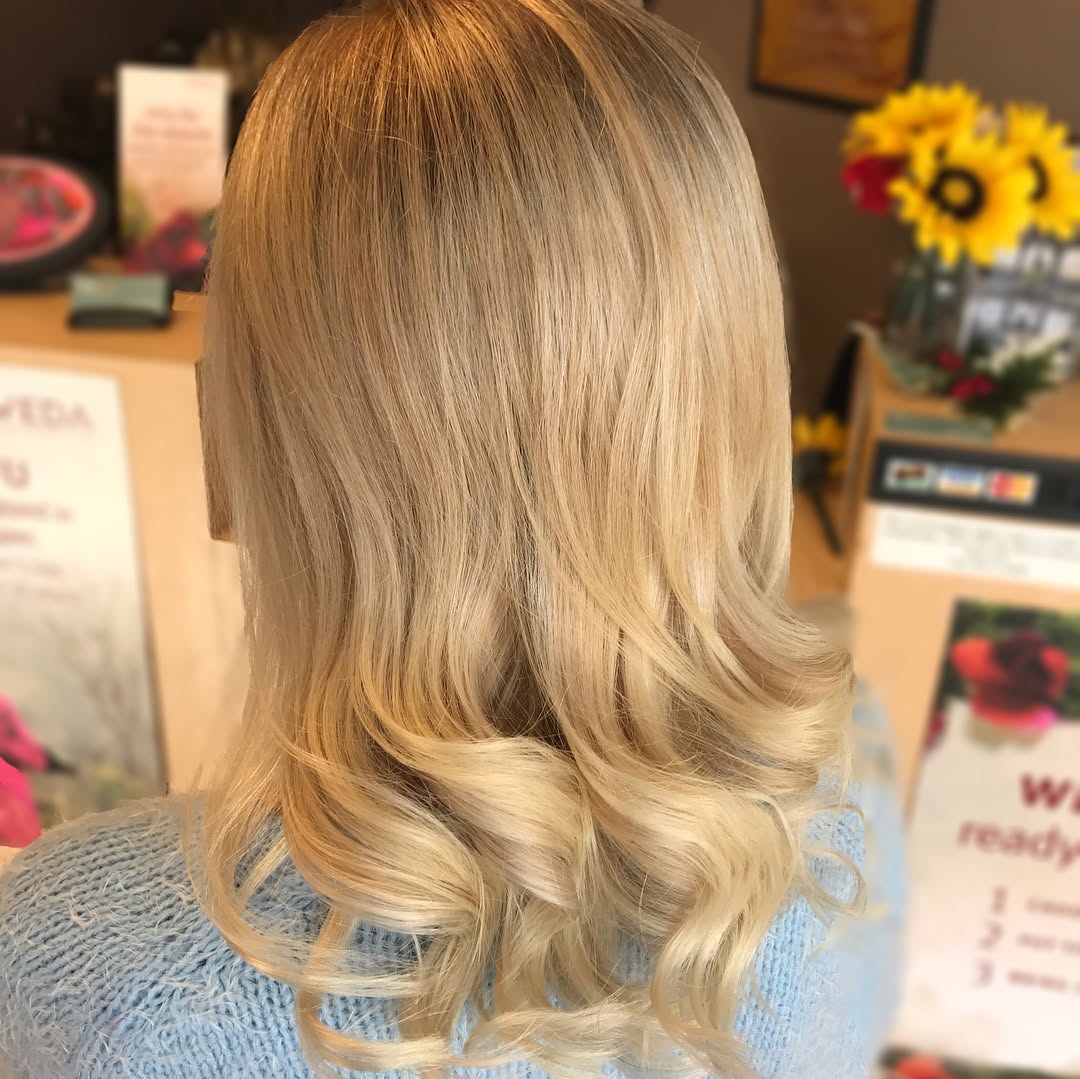Blonde balayage by Julie at Cut Above Salon in Middletown, NY